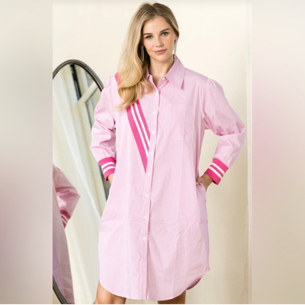 Joh. Wenna Cotton Stripe Shirt Dress Size S